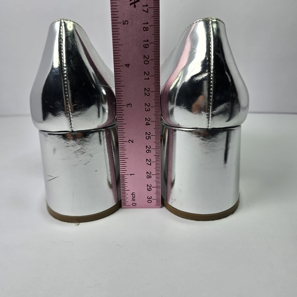 Rupert Sanderson London Naxos Mirror Pump Women's Leather Silver Shoes Size 40/9 - Picture 4 of 16
